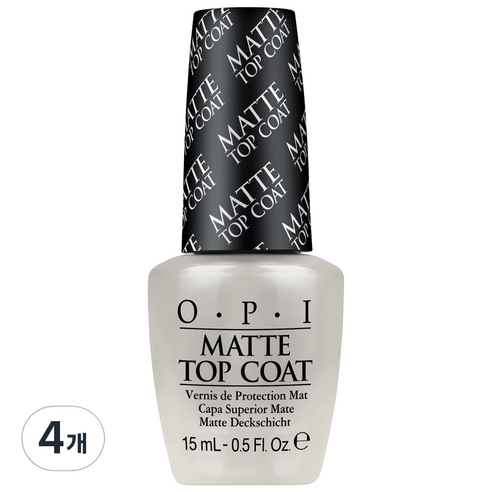 오피아이 매트 탑코트, 15ml, 4개