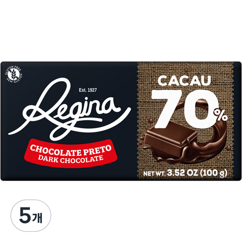 레지나 다크 초콜릿 70%, 5개, 100g