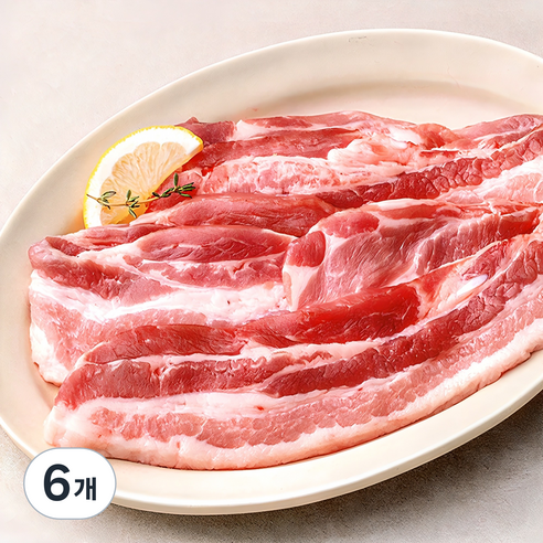 한돈 삼겹살 구이용 (냉장), 500g, 6개