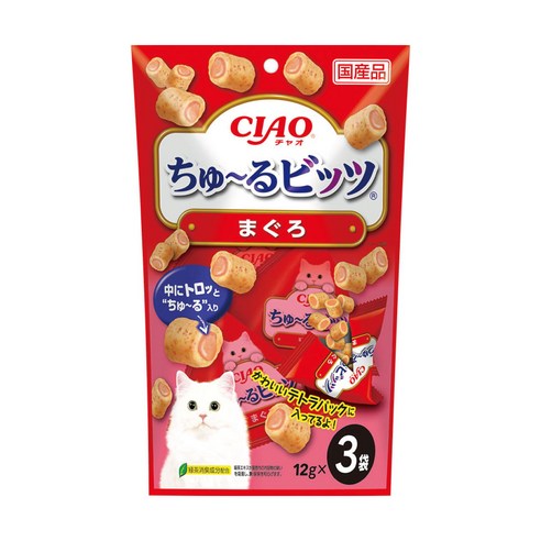 챠오츄르 이나바 고양이 비츠 CS-171 3p, 참치, 12g, 1개