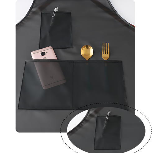 스타일과 실용성을 겸비한 애플트리 투밴드 투명 앞치마 블랙으로 주방을 더욱 풍요롭게!