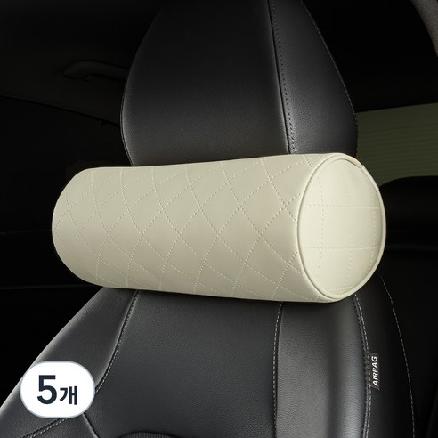 메이튼 차량용 프리미엄 목쿠션, 코튼 베이지, 5개