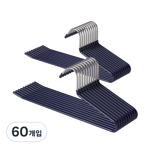 코멧 홈 논슬립 바지걸이, 네이비, 60개