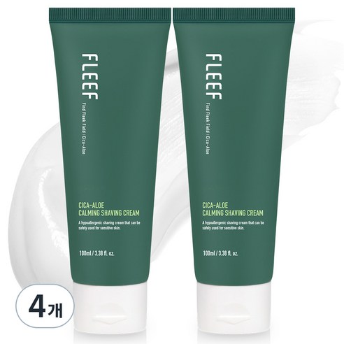 플리프 시카 알로에 카밍 저자극 쉐이빙 면도 크림, 100ml, 8개