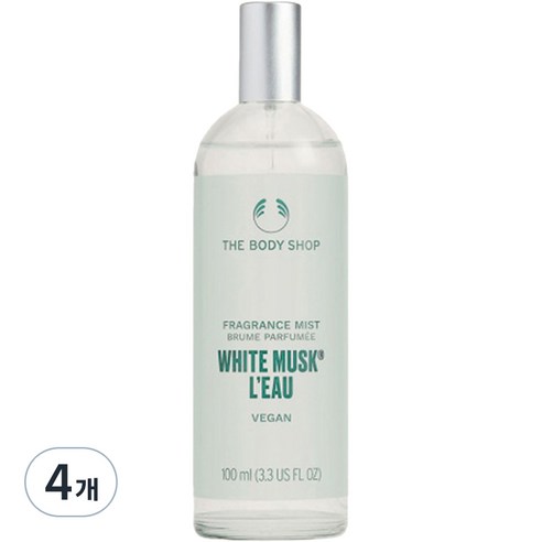 더바디샵 화이트 머스크 로 후레그런스 바디미스트, 100ml, 4개