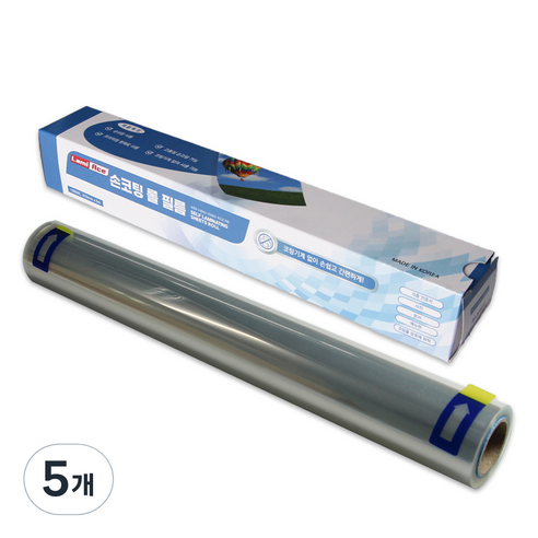 라미에이스 손코팅 롤 필름 0.1mm 310mm x 5m, A3, 5개