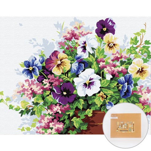 아트조이 DIY 명화그리기 가로형 50 x 40cm, 꽃의 미소, 1개