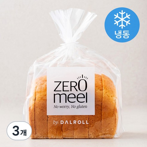 달롤 제로밀 글루텐프리 쌀 식빵 (냉동), 462g, 3개