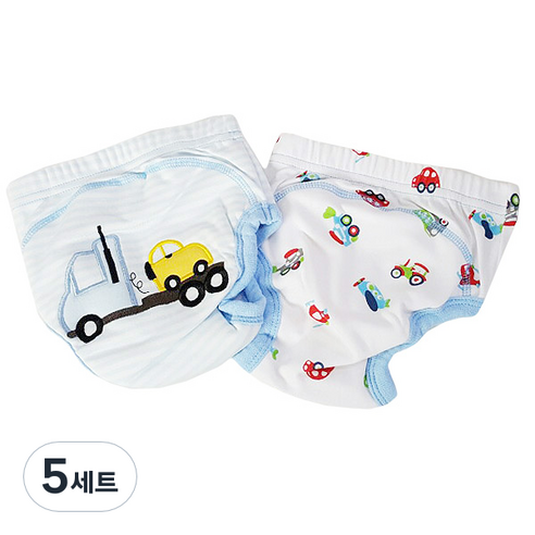 조이멀티 배변훈련팬티 2입, 자동차E (블루), 5세트