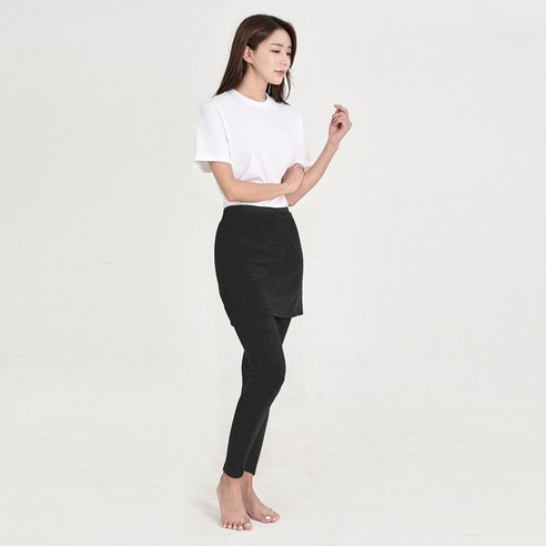 디노바시 여성용 양모 9부 민자 치마바지