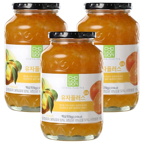 초록원 유자플러스감귤 차, 1kg, 1개입, 3개