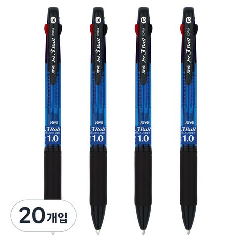 자바펜 제트3볼펜 1.0mm, 블루, 20개입