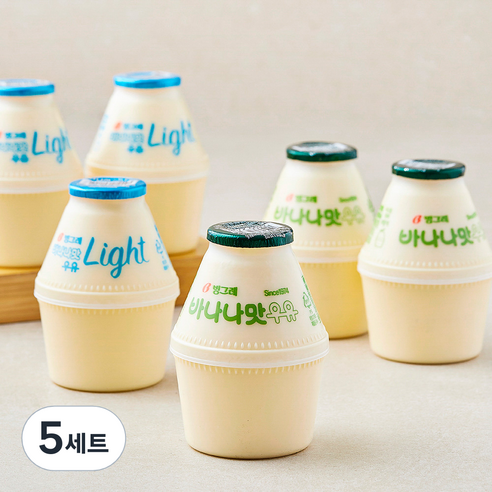 바나나맛우유 240ml x 3개입 + 바나나맛우유 라이트 240ml x 3개입 세트, 1.44L, 5세트