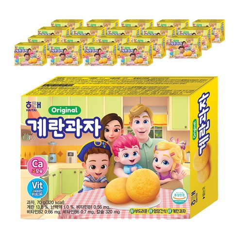 해태제과 계란 과자, 45g, 20개