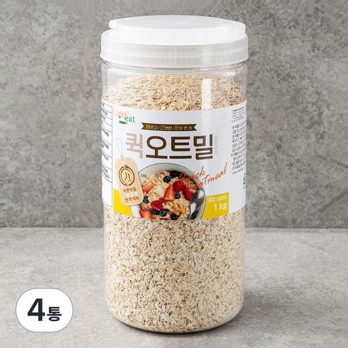 라이트잇 바로먹는 퀵 오트밀, 1kg, 4통