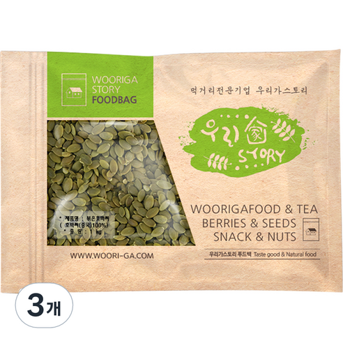 우리가스토리 볶은 호박씨, 1kg, 3개