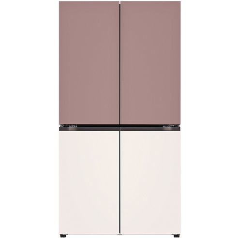 [색상선택형] LG전자 디오스 오브제컬렉션 4도어 냉장고 메탈 870L 방문설치, 화이트(상), 화이트(하), T873MWW012