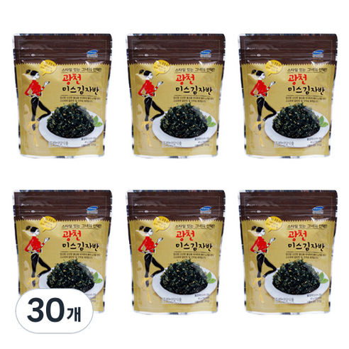 한아담식품 광천 미스 김자반, 40g, 30개