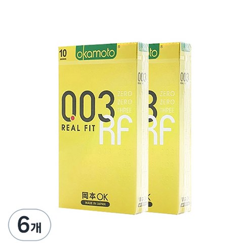 오카모토 0.03 리얼핏 초박형 콘돔, 10개입, 6개