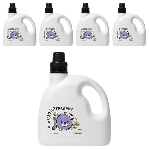 케이맘 랄라포포 목련향 유아 세제, 1.7L, 5개