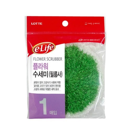 이라이프 플라워수세미, 1개입, 1개, 랜덤발송