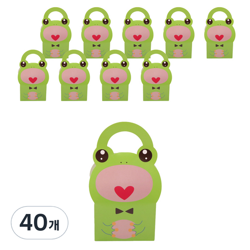 개구리 손잡이 선물상자, 혼합색상, 40개