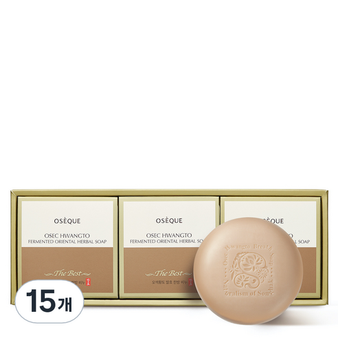 오제끄 오색황토 발효 한방 비누, 100g, 15개