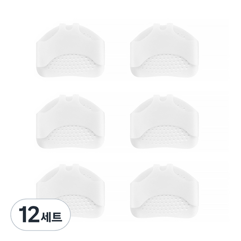 마켓A 발 앞꿈치보호 실리콘패드 2p 세트 화이트, 12세트