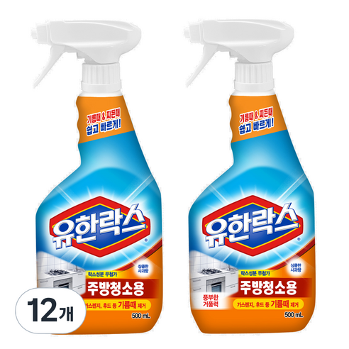 유한락스 주방청소용, 500ml, 12개