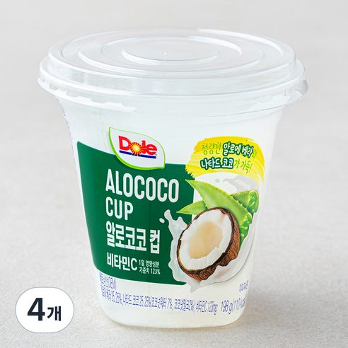 돌 알로코코컵, 198g, 4개, 1개입