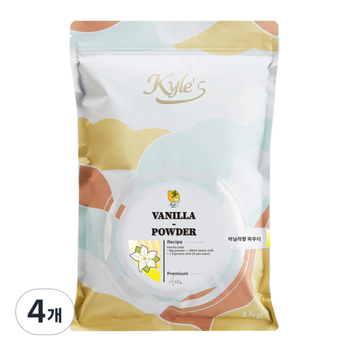 카일스 바닐라 파우더, 1kg, 4개, 1개입