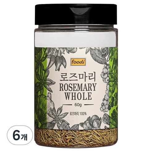 foodi 로즈마리, 60g, 6개