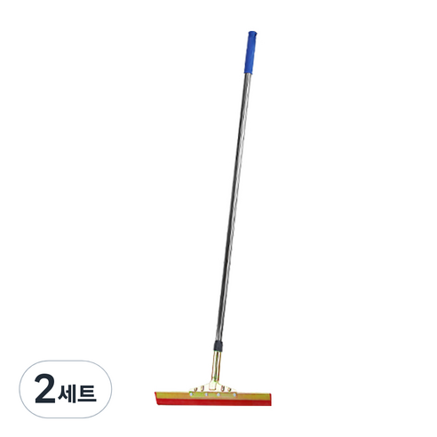 월드크린 고무밀대 레드 35cm + 스텐봉 120cm 원터치홀더 세트, 2세트