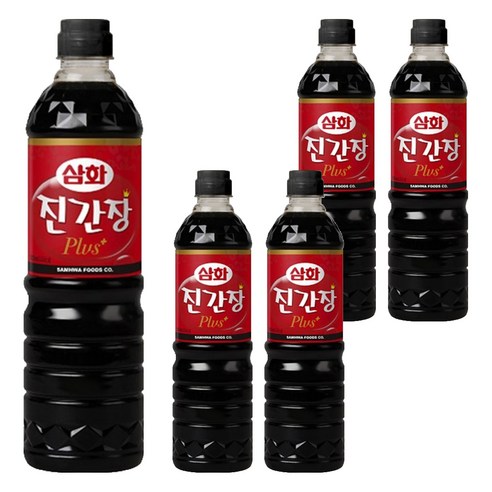 [삼화] 진간장 플러스, 900ml, 5개