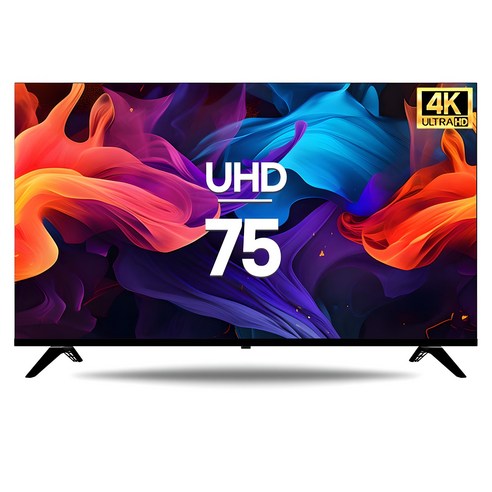 시티브 4K UHD HDR 제로 베젤리스 TV, 190cm(75인치), NM75UHD, 무타공 벽걸이형(추가비용발생), 방문설치
