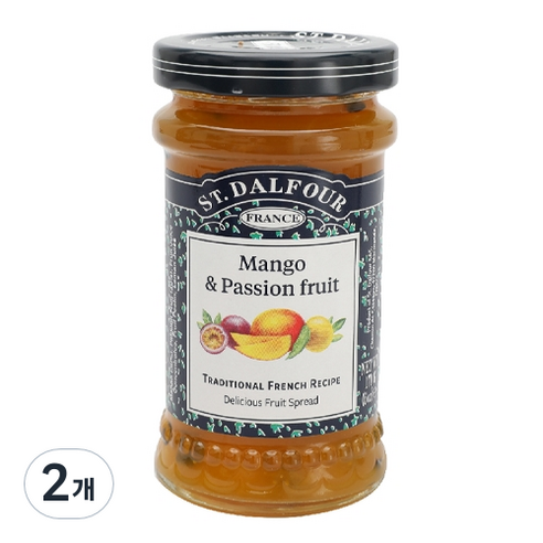 샹달프 망고 패션후르츠잼, 170g, 2개