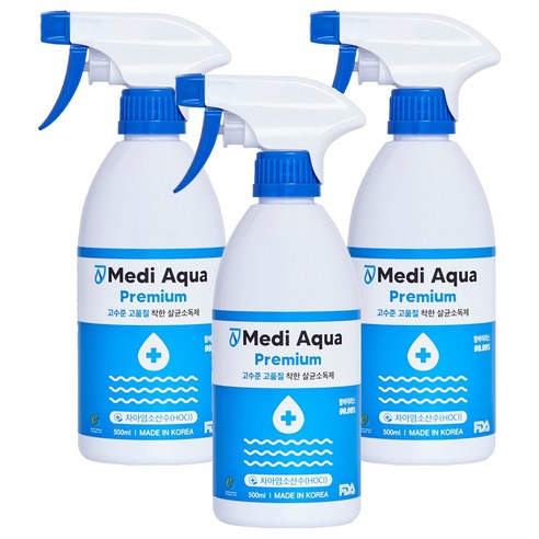 메디아쿠아 살균소독제, 500ml, 3개