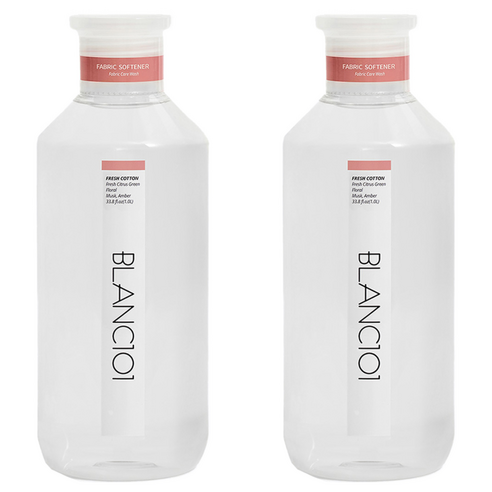 블랑101 섬유유연제 프레시코튼 본품, 1L, 2개