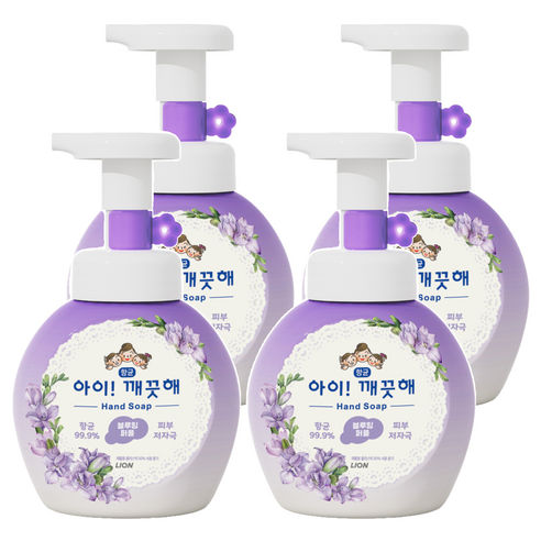 아이깨끗해 블루밍퍼플 핸드워시 바이올렛향, 250ml, 4개