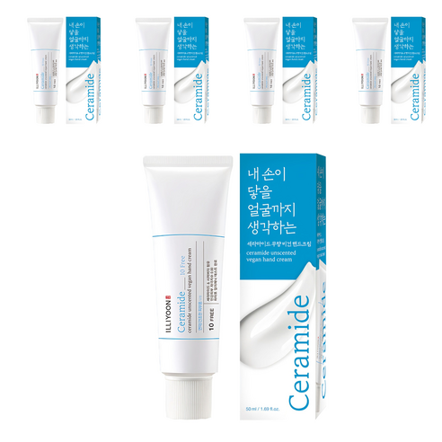 일리윤 세라마이드 비건 핸드크림 무향, 50ml, 5개