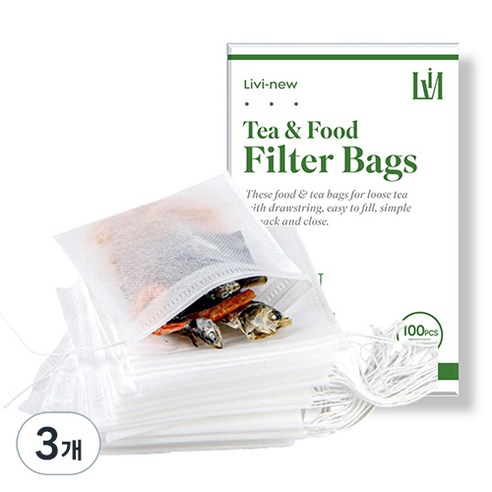 리비뉴 국물 육수용 일회용 다시백, 중(M), 100개입, 3개