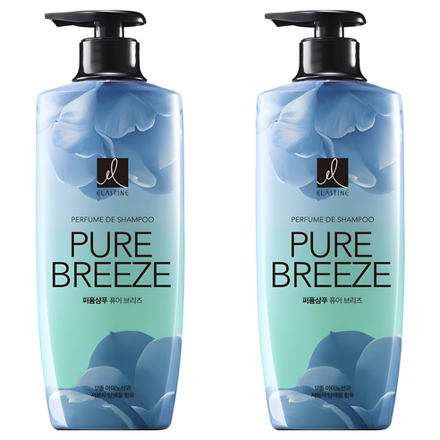 엘라스틴 퓨어 브리즈 퍼퓸 샴푸 로즈&피오니향, 600ml, 2개