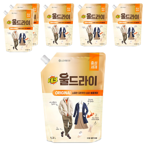 테크 울드라이 오리지널 리필, 1.3L, 6개