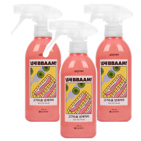 샤프란 케어 냄새뺌 섬유탈취제 방금 씻은 비누향 본품, 400ml, 3개