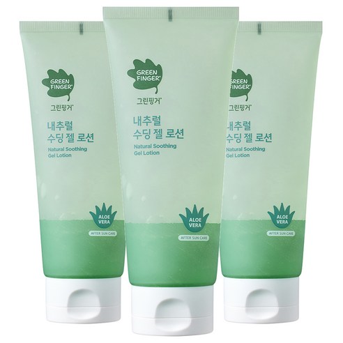 그린핑거 내추럴 수딩 젤 로션, 3개, 150ml