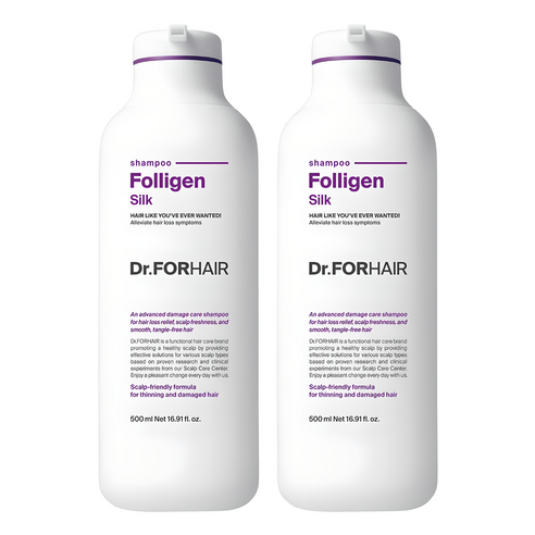 닥터포헤어 폴리젠 손상 모발용 실크 샴푸 플로럴향, 500ml, 2개