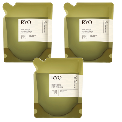 려 루트젠 여성 맞춤 탈모증상완화 샴푸 리필, 3개, 400ml