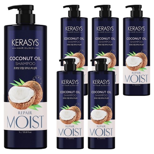 케라시스 코코넛오일 샴푸 코코 플라워 향, 1L, 6개