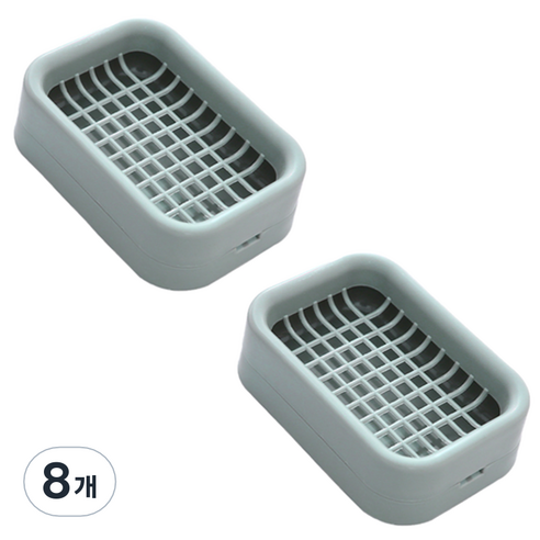 하이엉클 심플 파스텔 물빠짐 비누받침대, 블루, 8개