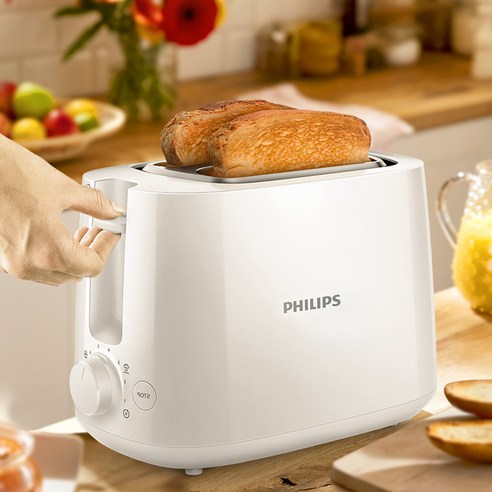 필립스 데일리 콜렉션 토스트기는 다양한 종류의 빵을 완벽하게 굽는 데 필요한 모든 기능을 갖춘 다재다능한 제품입니다.